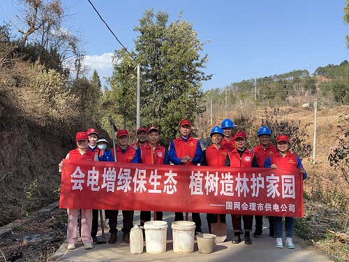 國網(wǎng)會理市供電公司開展“會電增綠保生態(tài) 植樹造林護(hù)家園”活動