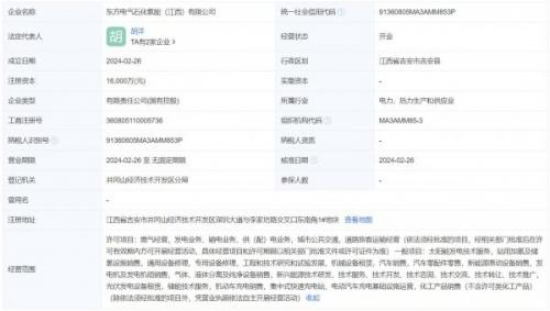 注冊資本1.6億元 東方電氣、中石化在江西成立氫能公司