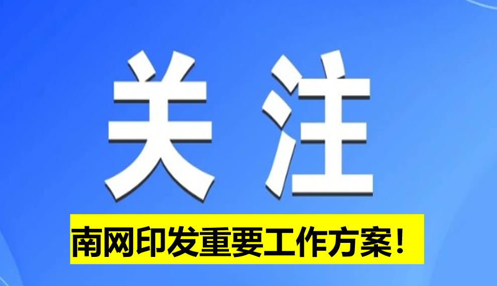 南網(wǎng)印發(fā)重要工作方案！